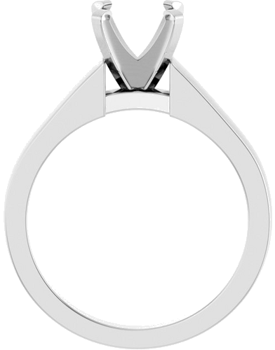 14K White 7.4 mm Round Solitaire Engagement Ring Mounting (2)