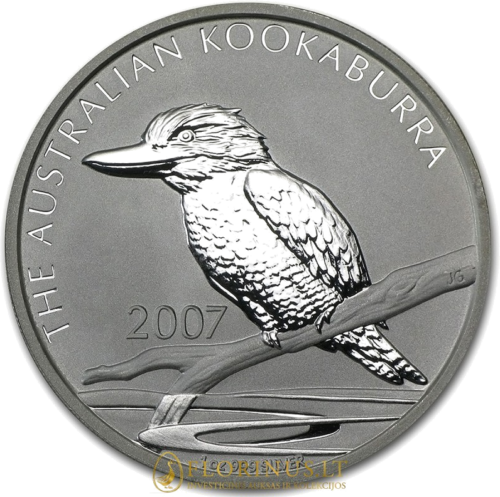 2007 Australia, Kookaburra, 1 oz silver 1 dollar coin (1)
