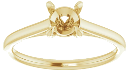 14K Yellow  5.5 mm Round Solitaire Engagement Ring Mounting (3)