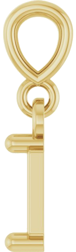 Pakabukas „Solitaire“ 585 Geltonojo Aukso Straight Baguette 4mm x 2mm (3)