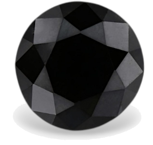 1.46 carat Fancy Black-VVS2 Excellent cut Natūralus Round Deimantas (1)