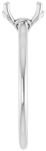 Sužadėtuvių Žiedas „Solitaire“ 585 Baltojo Aukso Round 7.4mm (4)