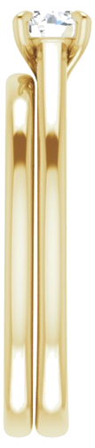 Sužadėtuvių Žiedas „Claw-Prong Solitaire“ 18k yellow gold Round 4.4mm (9)