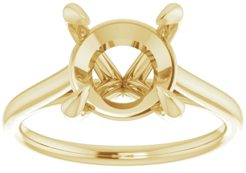 Sužadėtuvių Žiedas „Solitaire“ 585 Geltonojo Aukso Round 9.4mm (3)