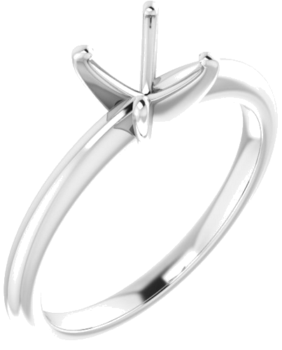 Sužadėtuvių Žiedas „Solitaire“ 585 Baltojo Aukso Square 4.5mm (1)