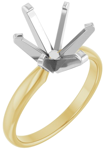 Sužadėtuvių Žiedas „Solitaire“ 585 Baltojo Ir Geltonojo Aukso Oval 11mm x 9mm (1)