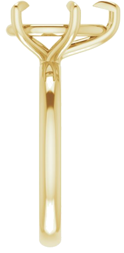 14K Yellow 12x8 mm Pear Solitaire Engagement Ring Mounting (4)