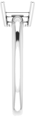 14K White 7x5 mm Emerald Engagement Ring Mounting (1)