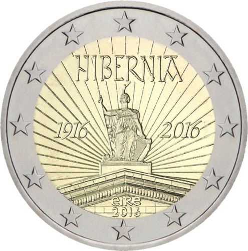 2016 Airija Velykų sukilimas 2 eurų moneta (1)