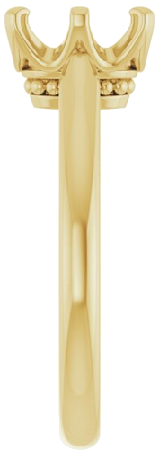 14K Yellow 8x6 mm Oval Solitaire Engagement Ring Mounting (4)