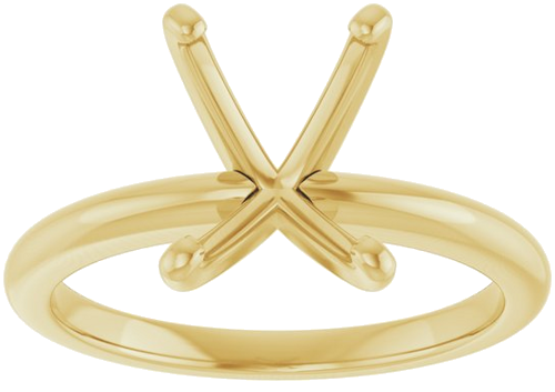 Sužadėtuvių Žiedas „Solitaire“ 585 Geltonojo Aukso Emerald 9mm x 7mm (3)