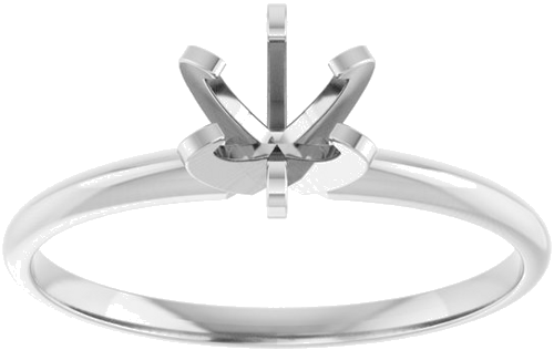 Sužadėtuvių Žiedas „Solitaire“ 585 Baltojo Aukso Round 5.1mm (3)