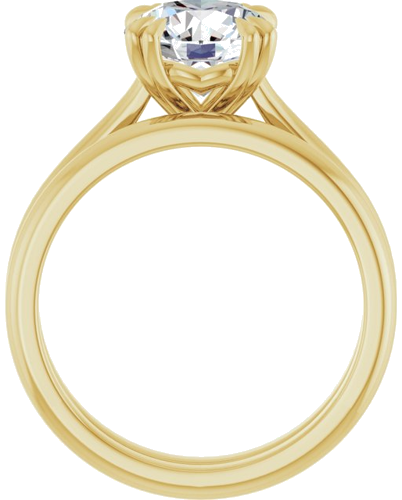 18K Yellow 8.2 mm Round Solitaire Engagement Ring Mounting (7)