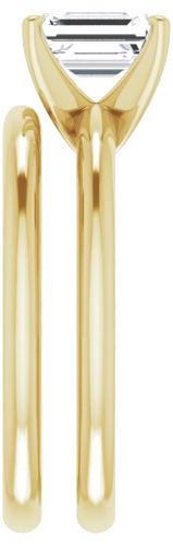 14K Yellow  7x5 mm Emerald Solitaire Engagement Ring Mounting (9)