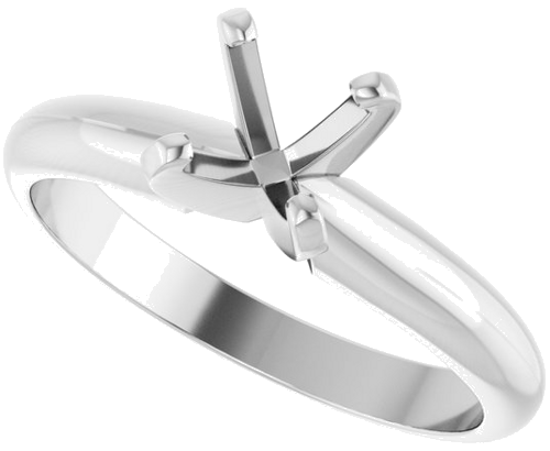 Sužadėtuvių Žiedas „Light Solitaire“ 585 Baltojo Aukso Square 4.5mm (5)