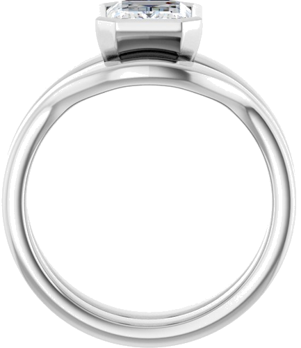 Sužadėtuvių Žiedas „Solitaire“ 585 Baltojo Aukso Emerald 8mm x 6mm (7)