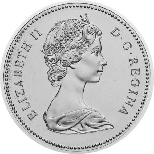 1 dolārs Kanāda Elizabete II sudraba monēta (2)