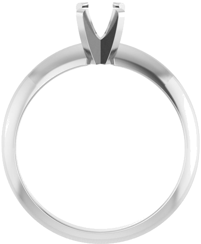 Sužadėtuvių Žiedas „Solitaire“ 585 Baltojo Aukso Oval 6mm x 4mm (2)