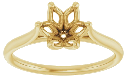 Sužadėtuvių Žiedas „Solitaire“ 585 Geltonojo Aukso Round 7mm (3)