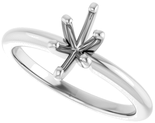 14K White  8x4 mm Marquise Solitaire Engagement Ring Mounting (5)