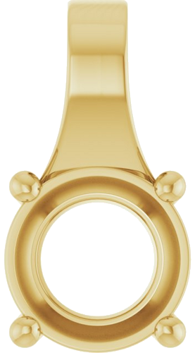 Pakabukas „Solitaire“ 417 Geltonojo Aukso Round 7.4mm (1)