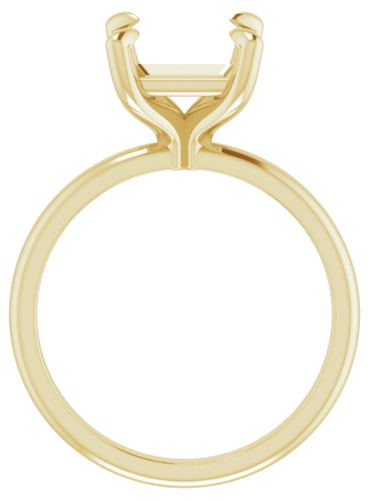 Sužadėtuvių Žiedas „Solitaire“ 585 Geltonojo Aukso Square 7.5mm (2)