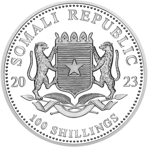 1 oz Леопард 2023 Сомали 100 шиллингов серебряная монета (2)