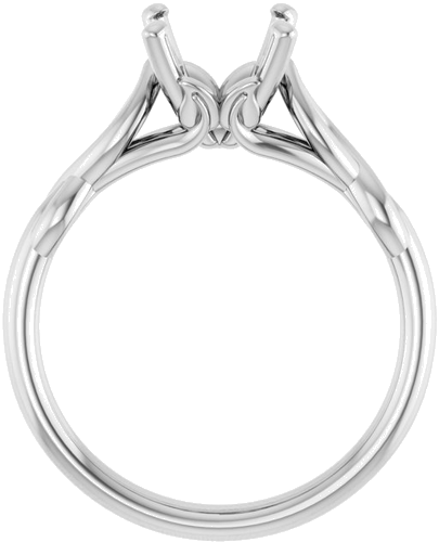 Sužadėtuvių Žiedas „Solitaire“ 585 Baltojo Aukso Round 8mm (2)