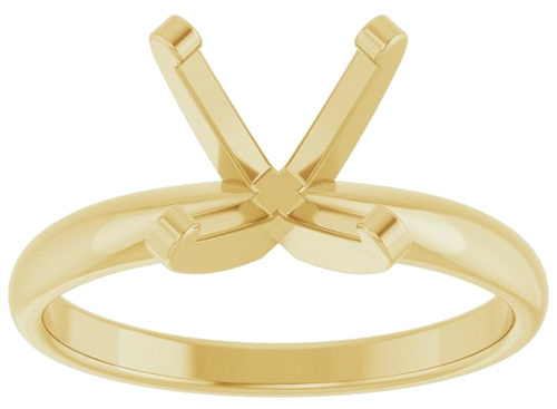 Sužadėtuvių Žiedas „Solitaire“ 10k yellow gold Square 6.5mm (3)