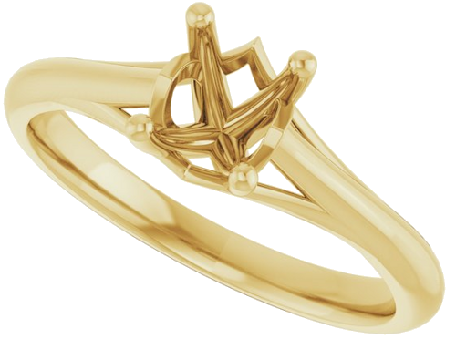 Sužadėtuvių Žiedas „Solitaire“ 585 Geltonojo Aukso Oval 7mm x 5mm (5)