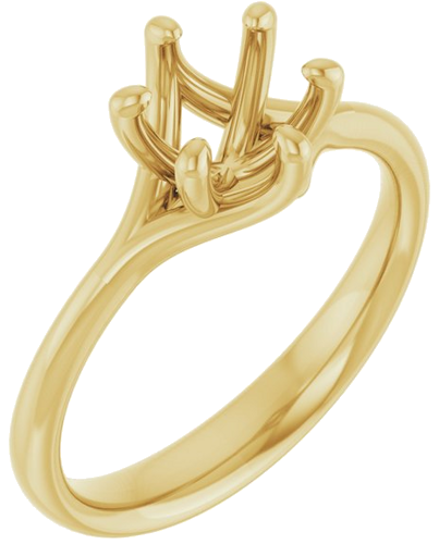 14K Yellow 6.5 mm Round Engagement Ring Mounting (1)