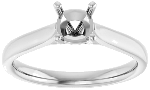 Sužadėtuvių Žiedas „Solitaire“ 585 Baltojo Aukso Cushion 5mm (3)