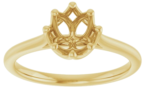 Sužadėtuvių Žiedas „Solitaire“ 585 Geltonojo Aukso Round 6.5mm (3)