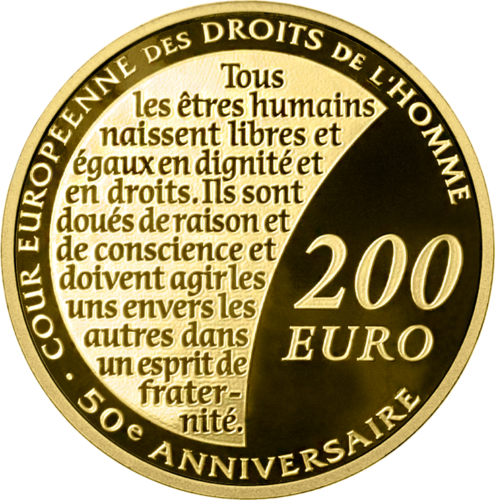 2009 France Court of Human Rights gold coin (1)
