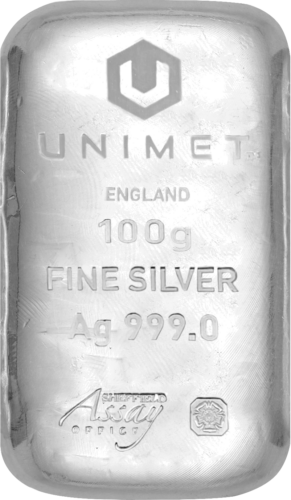 100 г Серебряный слиток UNIMET (1)