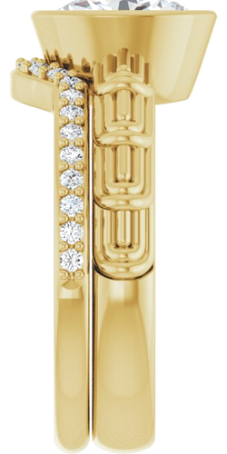 Sužadėtuvių Žiedas „Solitaire“ 585 Geltonojo Aukso Oval 9mm x 7mm (9)