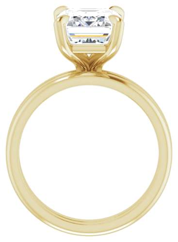 Sužadėtuvių Žiedas „Solitaire“ 417 Geltonojo Aukso Emerald 10mm x 8mm (7)