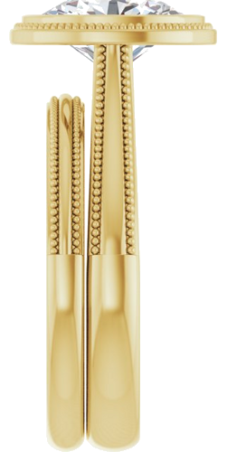 Sužadėtuvių Žiedas „Solitaire“ 585 Geltonojo Aukso Oval 9mm x 7mm (9)