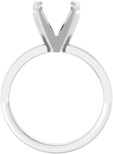 Sužadėtuvių Žiedas „Solitaire“ 585 Baltojo Aukso Round 9.5mm (2)
