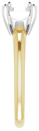 14K Yellow   White 5.8 mm Round 4-Prong Illusion Solitaire Ring Mounting (4)