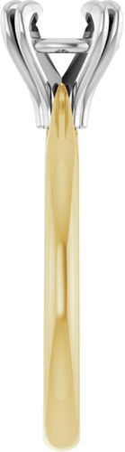 Sužadėtuvių Žiedas „Solitaire“ 585 Baltojo Ir Geltonojo Aukso Round 7.4mm (4)