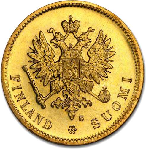 10 Markkaa (1878-1913) Somijas zelta monēta (2)