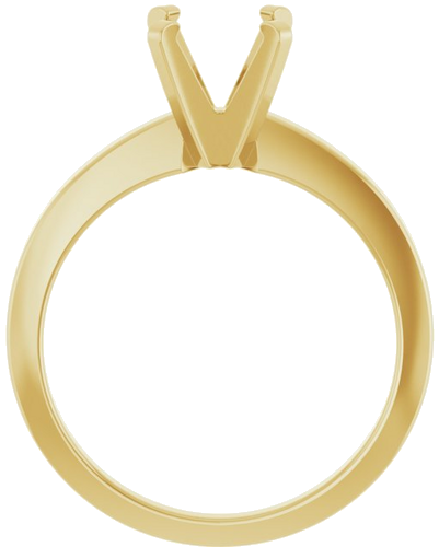 14K Yellow 6.5 mm Round Solitaire Engagement Ring Mounting (2)