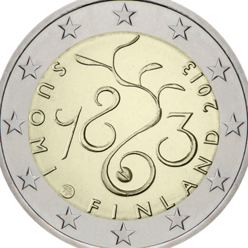 2013 Финляндия 150-летие проведения сейма 1863 года монета 2 евро (2)