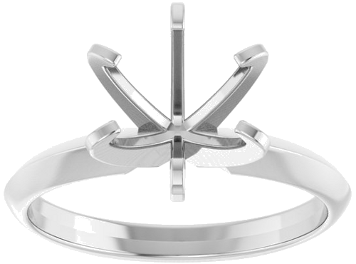 Sužadėtuvių Žiedas „Solitaire“ 585 Baltojo Aukso Round 8.2mm (3)