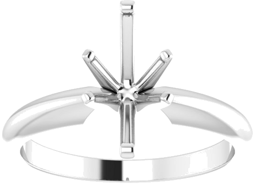14K White 10.5x5.5 mm Marquise Six-Prong Solitaire Engagement Ring Mounting (3)