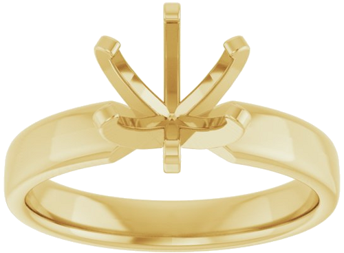 Sužadėtuvių Žiedas „Solitaire“ 585 Geltonojo Aukso Round 7.4mm (3)