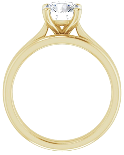 14K Yellow 7 mm Round Engagement Ring Mounting (7)