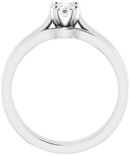 14K White 6x4 mm Oval Engagement Ring Mounting (7)