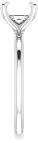 14K White  7.4 mm Round Solitaire Engagement Ring Mounting (4)